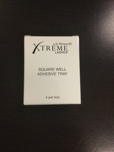 Square adhesive tray